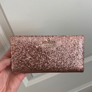 Light Pink glitter Kate Spade wallet